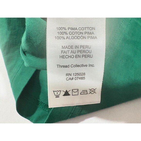 Psycho Bunny T-Shirt Mens Green Pima Cotton V Neck Short Sleeve Casual Tee M 4 - Picture 7 of 9